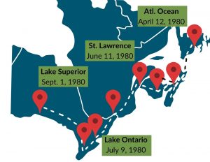 terry fox marathon of hope map