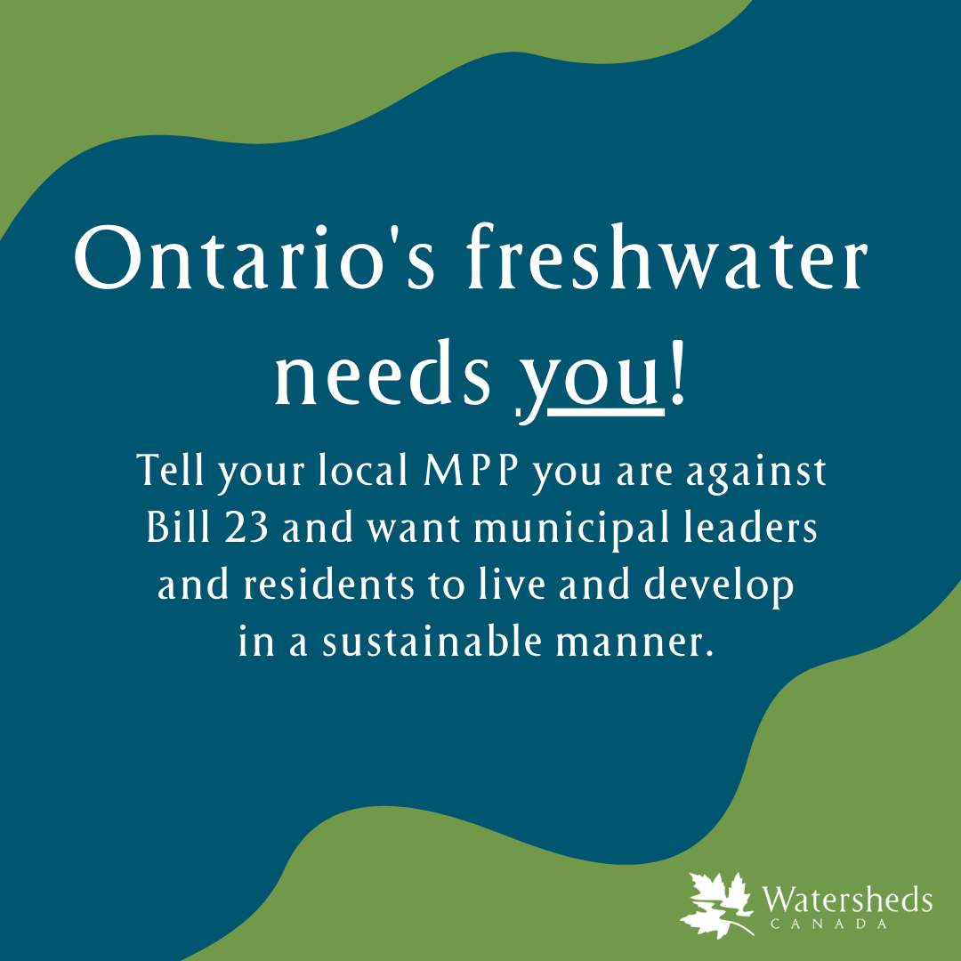 Watersheds Canada launches an email campaign to rescind Ford’s Bill 23